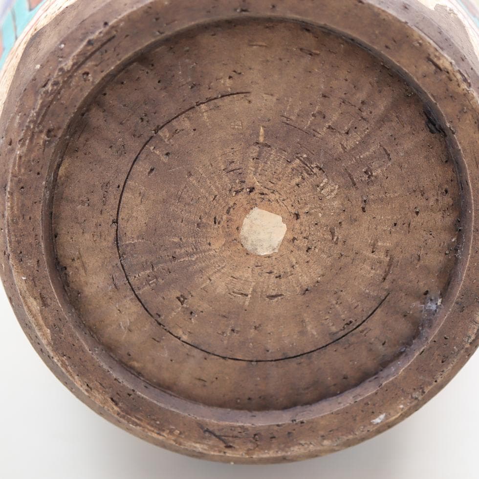 安南 五彩魚藻紋 大瓶 38cm