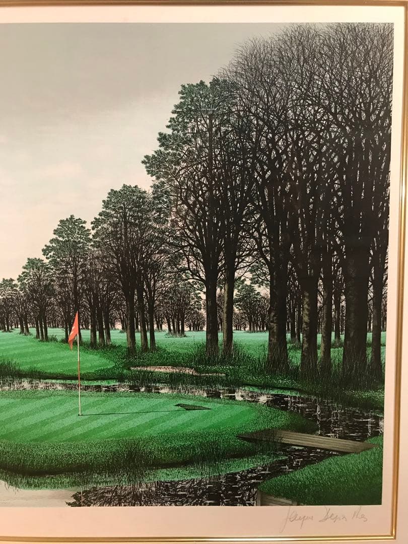 ロビーさま専用デペルト「ゴルフ場・リッチフィールドゴルフクラブ」リトグラフ２作品