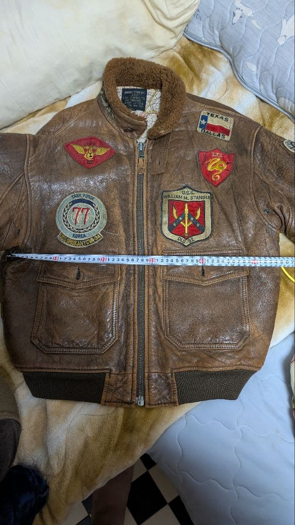 shu様 AVIREX G-1ジャケット ブラウン レザー