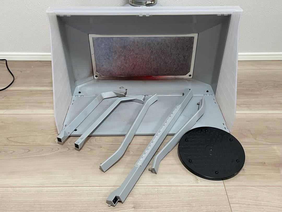 サンコー LEDライト付パワフルファン塗装ブース デラックス