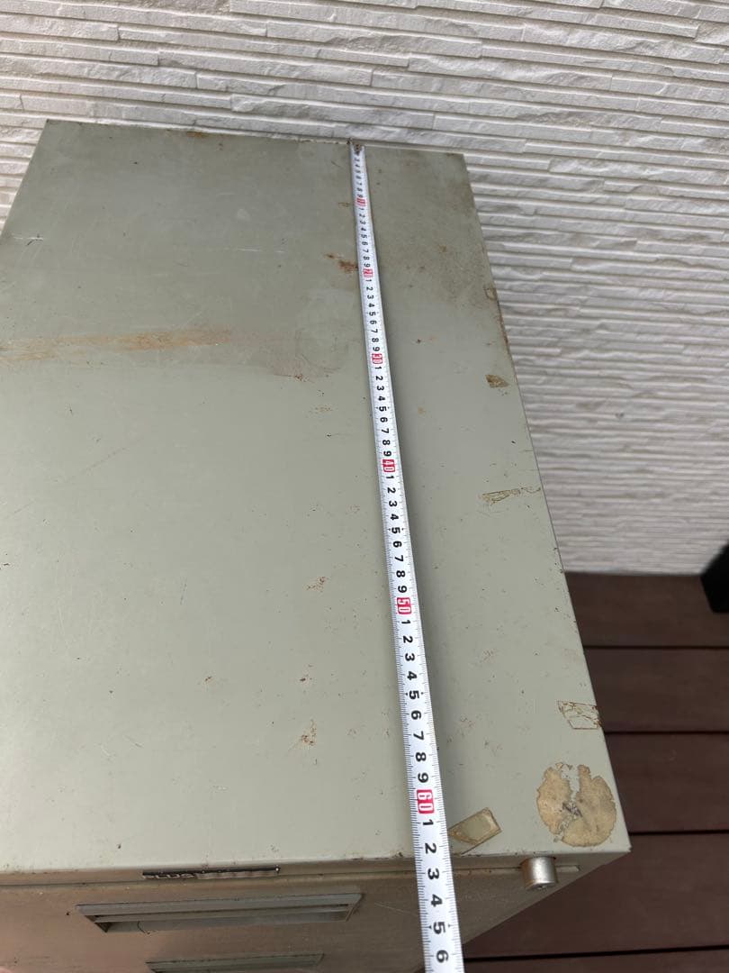 スチール製3段書類ケース　ビンテージ　サビ感　プラス　昭和レトロ　大量収納