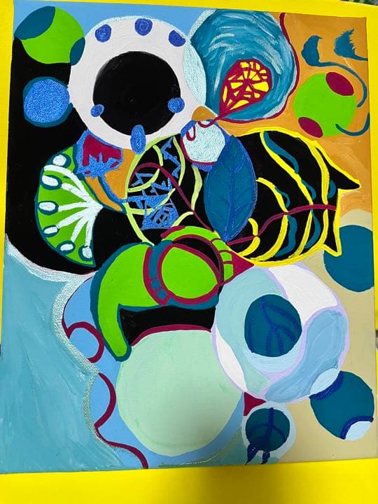 絵画　ANNA．Ｋ　冬　蝶　輪