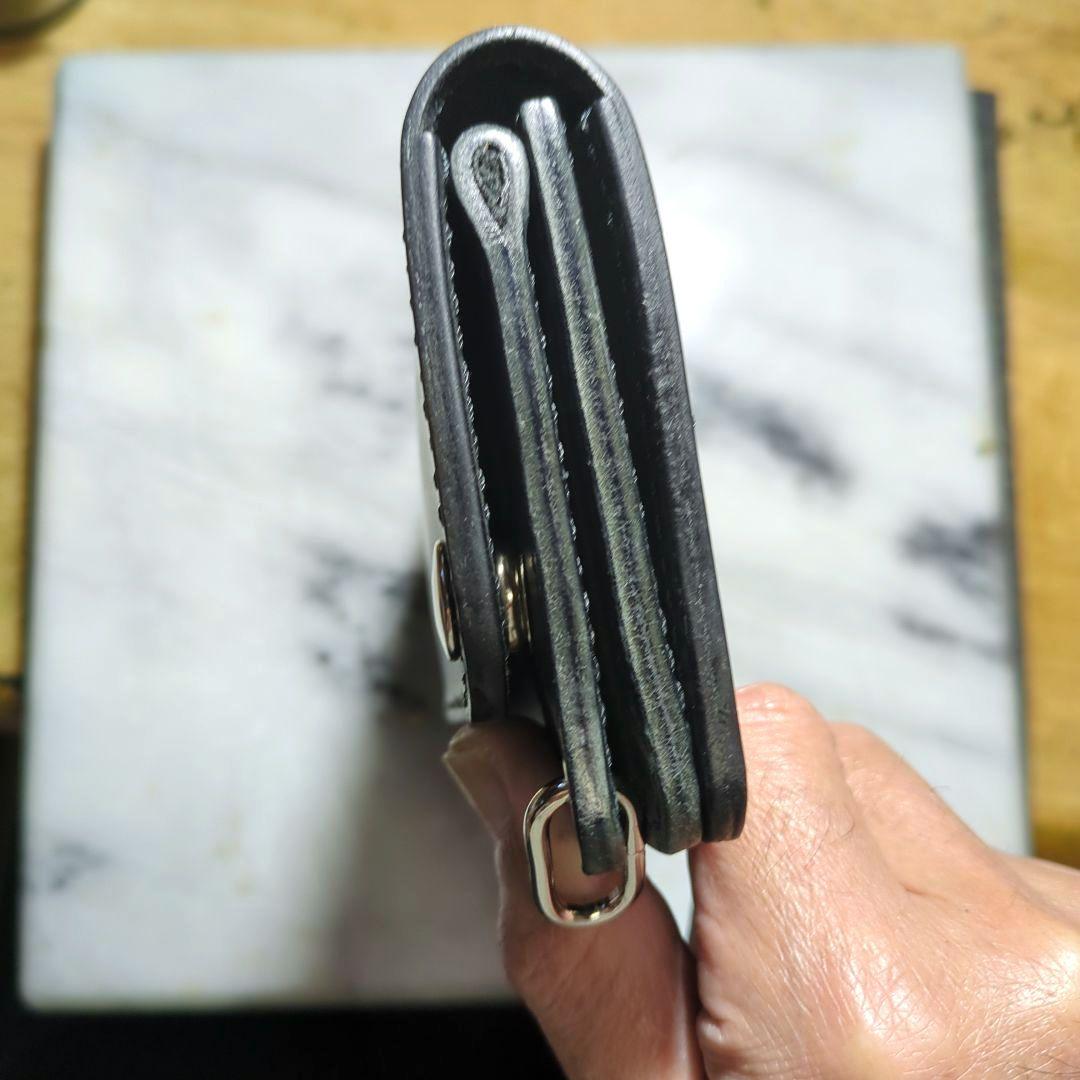 姫路ヌメ革 トラッカーウォレット ハンドメイド ロングウォレット 長財布 黒
