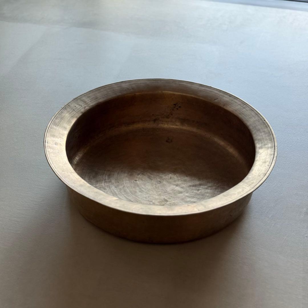 李朝 朝鮮 真鍮 たらい 槌打ち 民藝 アンティーク