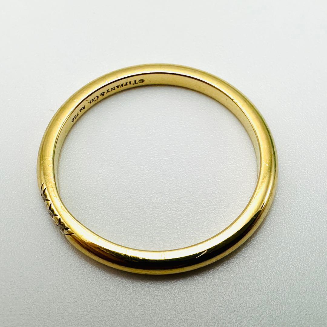 Tiffany フォーエバー　ウェディング　バンドリング　16号　Au750