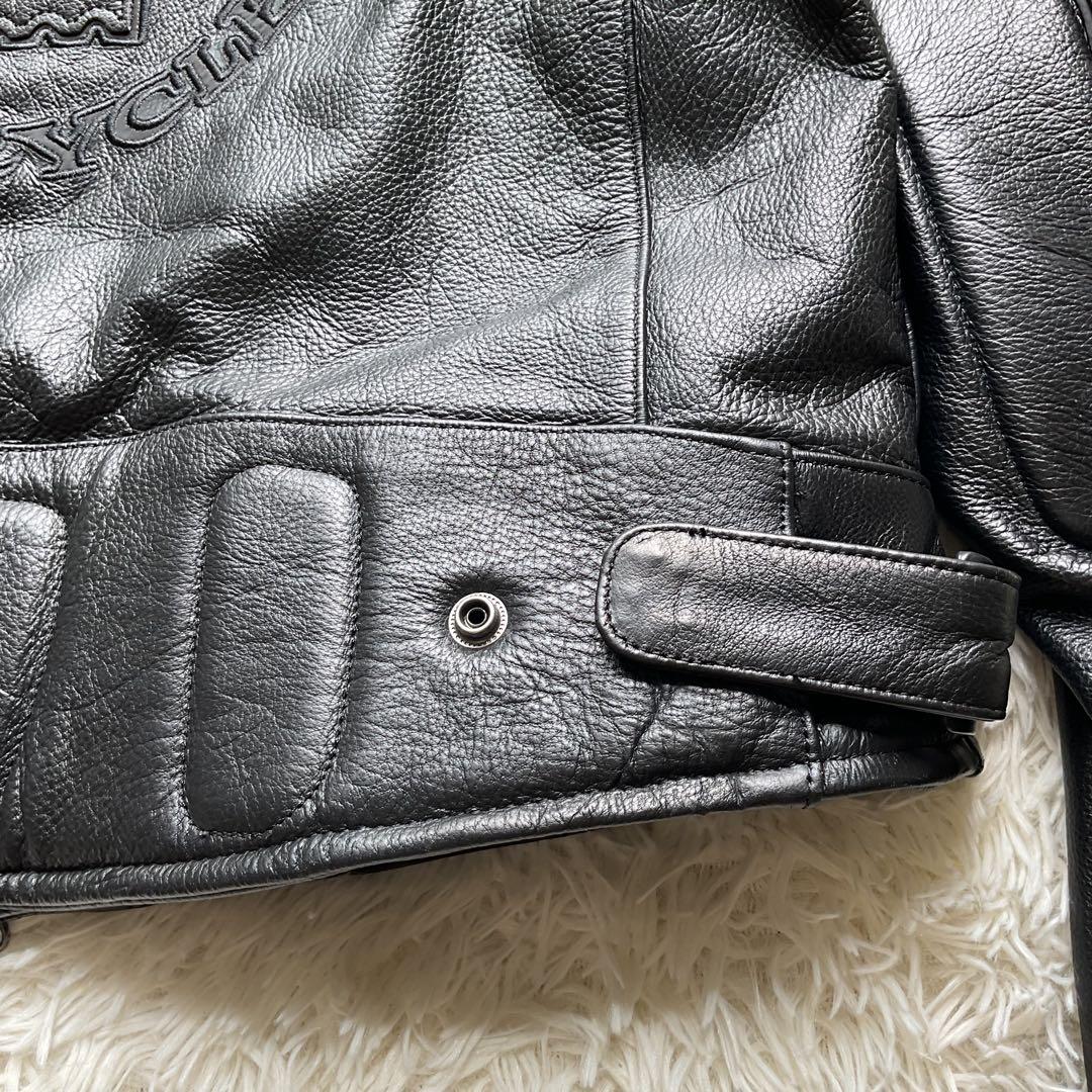 人気✨ハーレーダビッドソン　レザージャケット　シングルライダース　スカル　XL