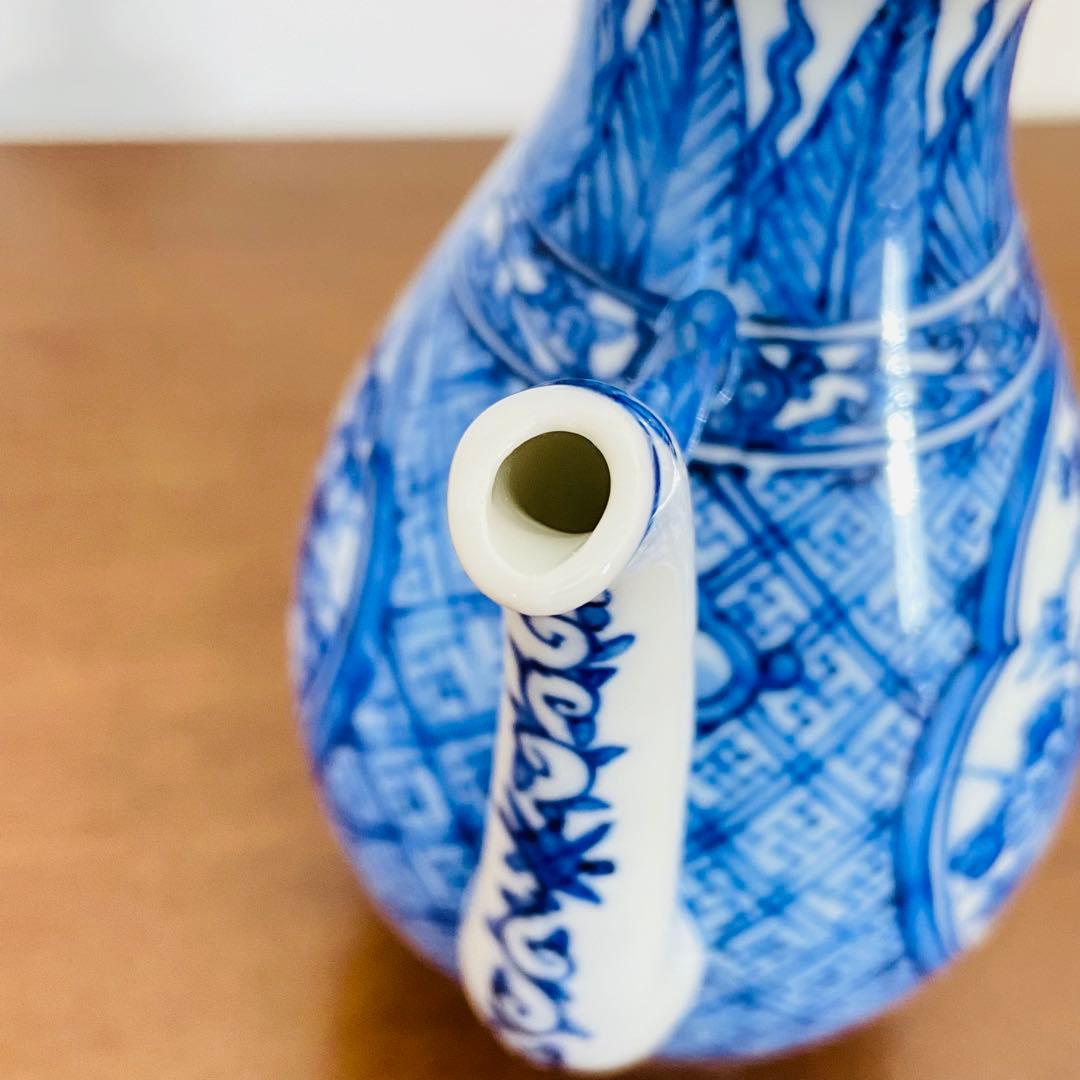 煎茶道具 盛盞瓶 染付　高野昭阿弥　共箱　茶器　水注　水差し　磁器　仙盞瓶