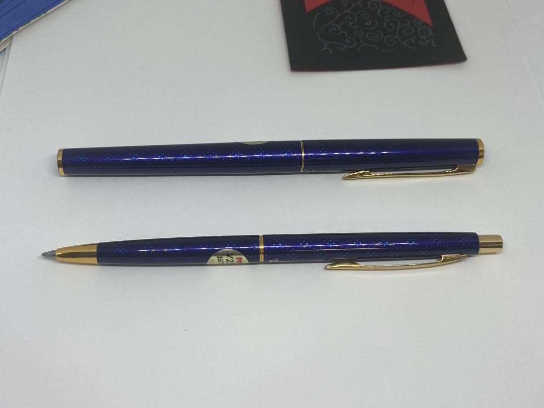 【金ペン・廃番・昭和レトロ・おまけ付き】パイロット/“L”/FP+BP/青系軸