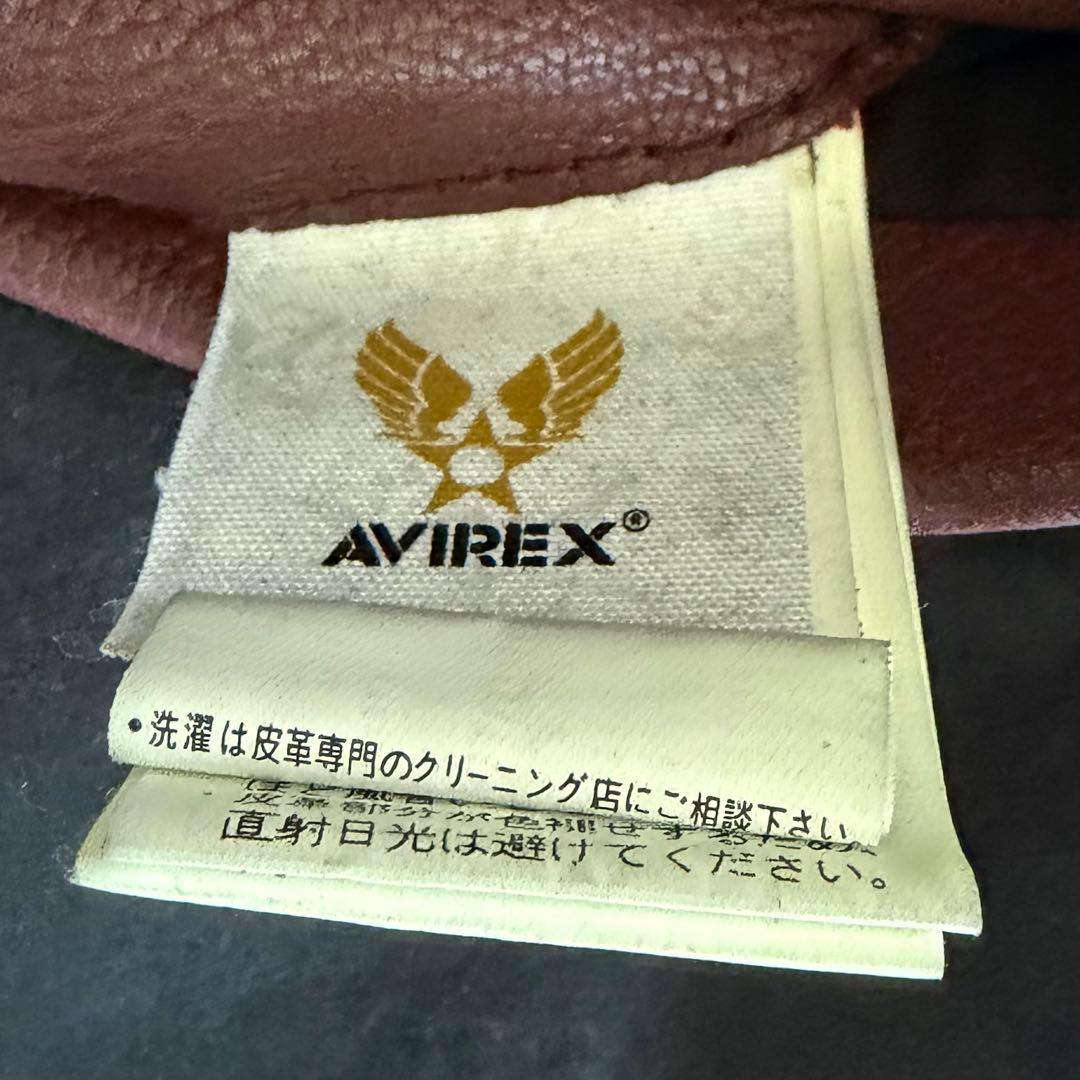 AVIREX アヴィレックス ラム レザー ジャケット Ｍ65 ミリタリー L