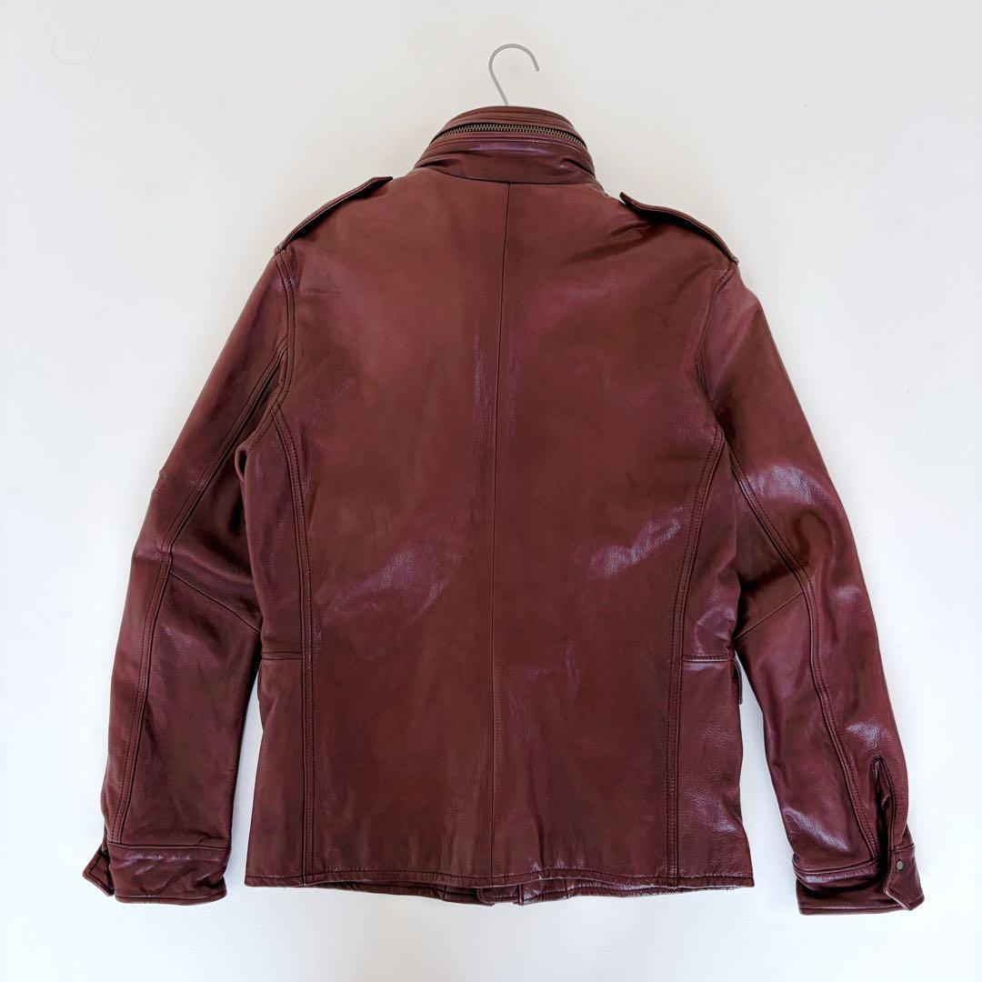 AVIREX アヴィレックス ラム レザー ジャケット Ｍ65 ミリタリー L