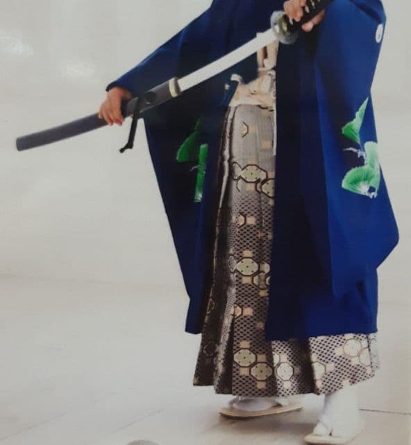 男の子　5歳　七五三　120㎝前後　ネイビー　青　 鶴と松の刺繍 和装