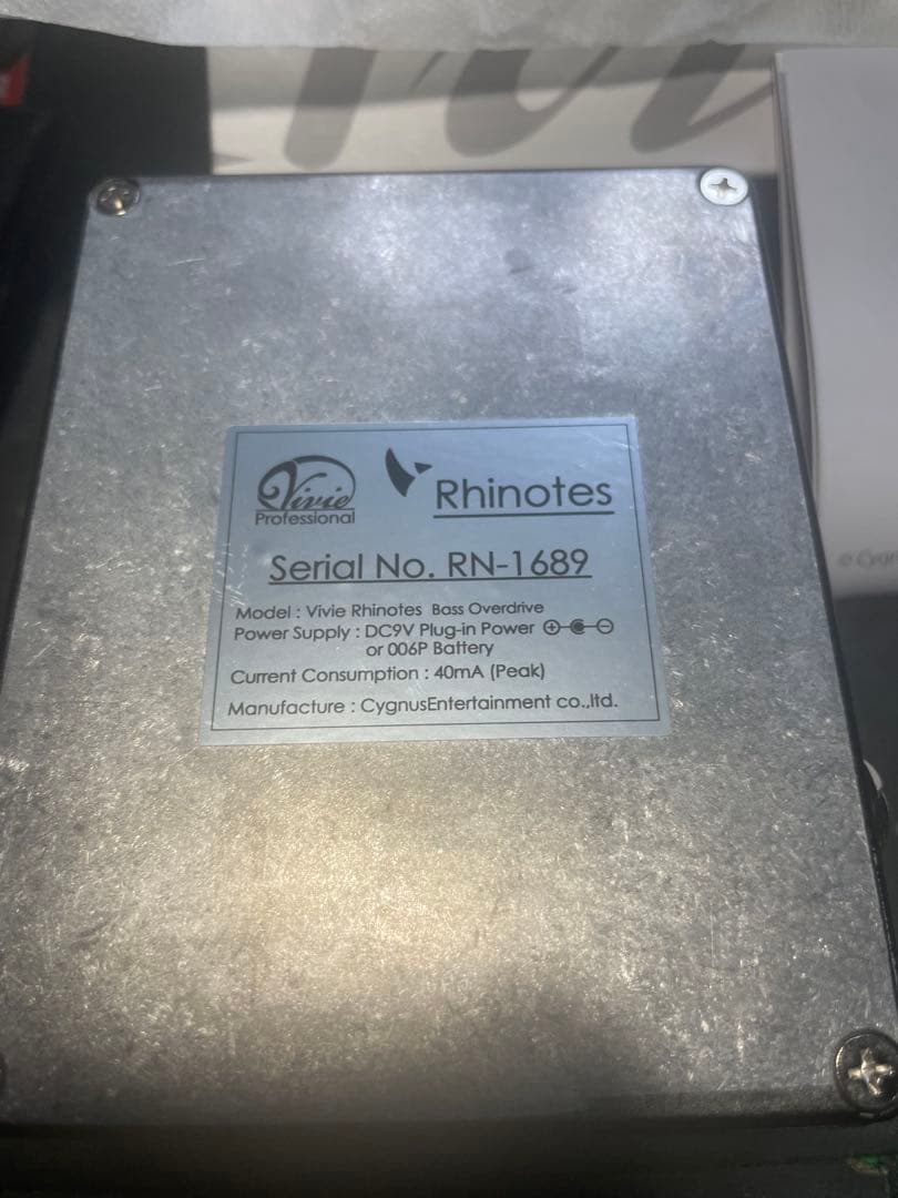 Vivie Professional Rhinotes ベースエフェクター 箱有