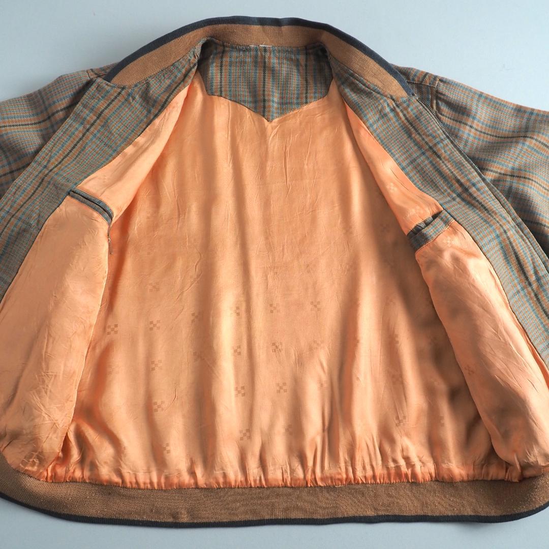 ラコステ　ブルゾン　スイングトップ　チェック柄　ワニ刺繡　美品