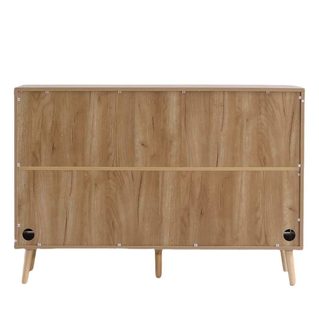 キャビネット サイドボード 引き出し付き 大容量 2段収納 サイドボード 扉付き