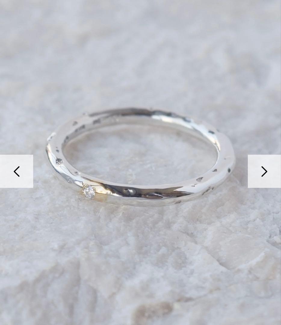 e.m. イーエム ダイヤモンド埋込みリング シルバー k18 13号