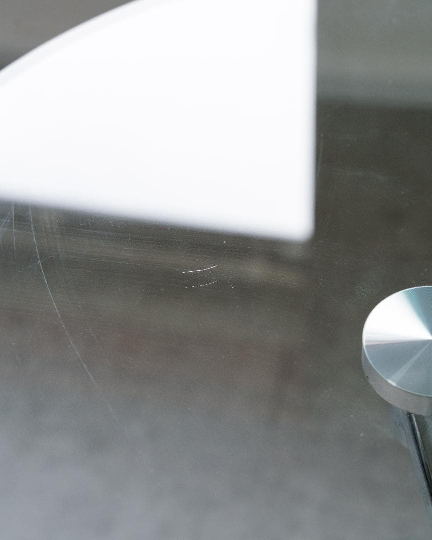 ミッドセンチュリー　ガラス サイドテーブル ラウンドテーブル レトロモダン