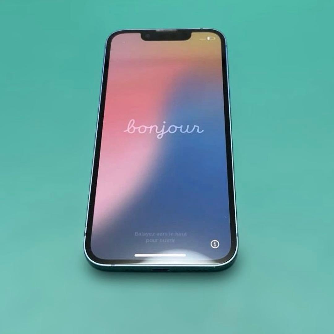 【美品】iPhone 13 mini ブルー 256GB バテリ100% 20