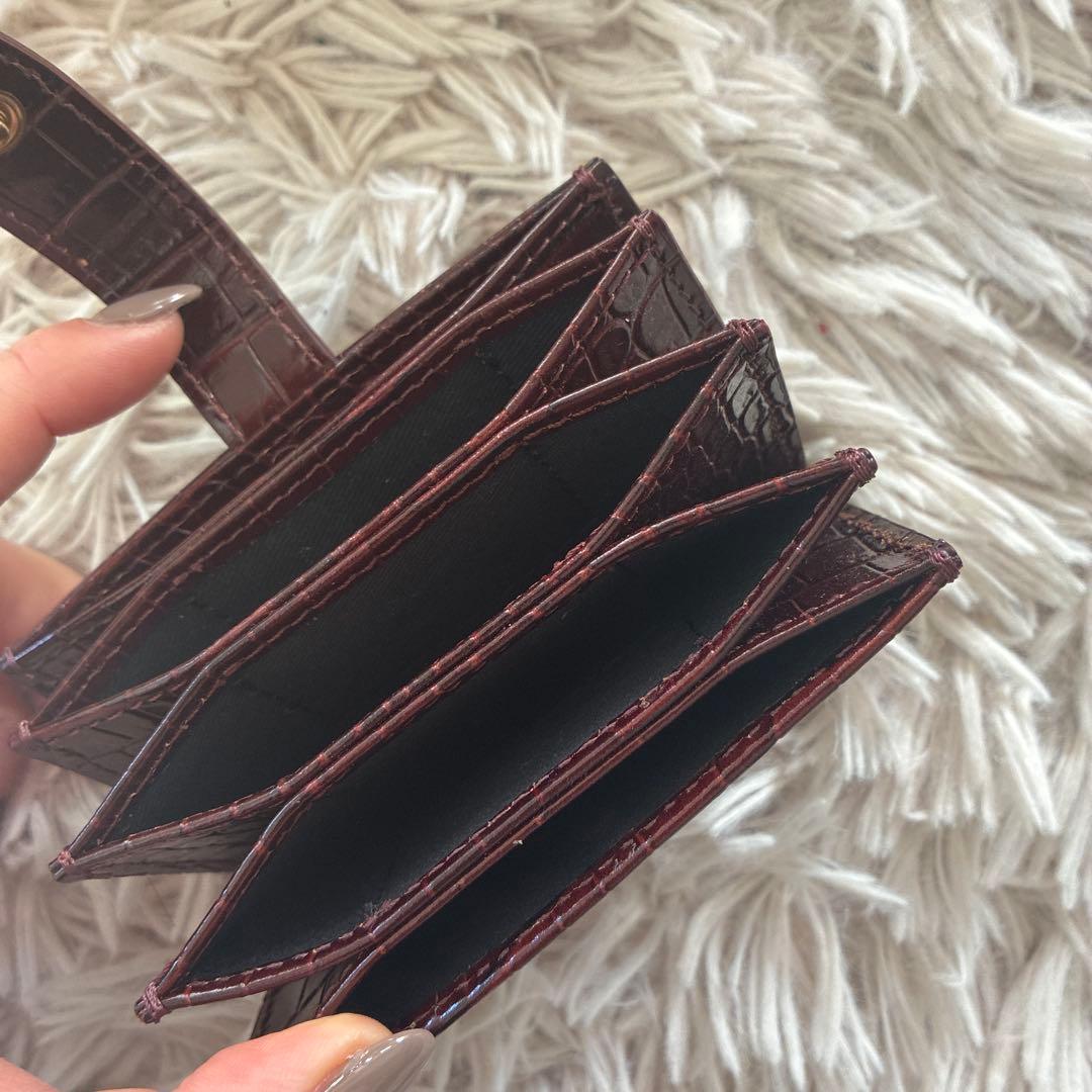 SÉZANE GINETTE カードホルダー チョコクロコ