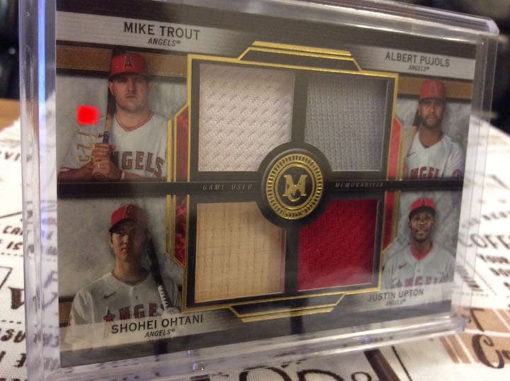 25枚限定 大谷 トラウト プホルス アップトン 実使用ジャージ & バット