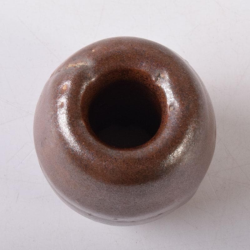 茶道具　瀬戸焼　古瀬戸　おもり形　蓋置　時代箱　C　R8305