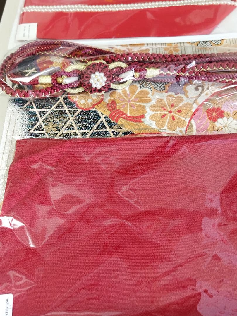 よる様　362.小粋な振袖7点セット　正絹　フルセット　成人式