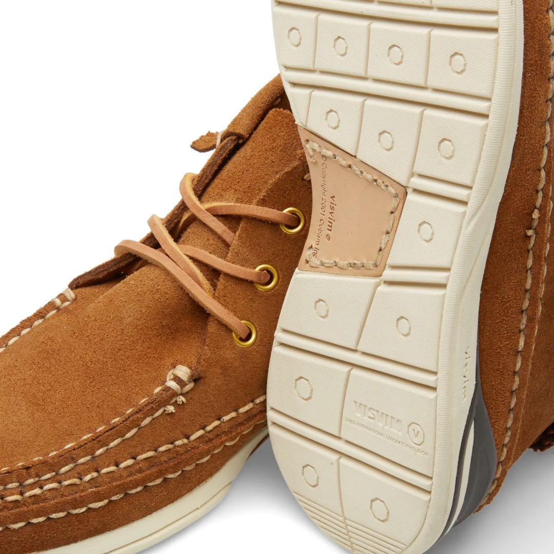 ブラウン スエード モカシン フリンジ付き