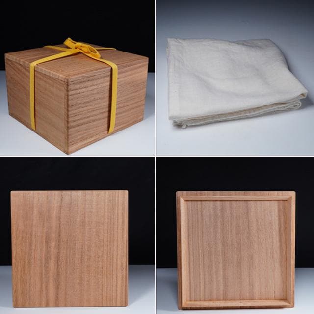 亀井味楽　高取七宝透し菓子鉢　共箱　茶道具　菓子器　掛け分け