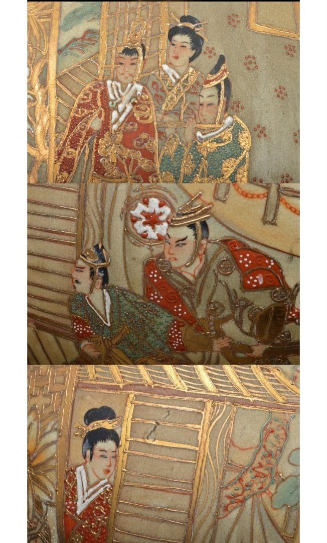 【レア 高さ92cm】薩摩 金縁細密絵付瓢箪型 特大 花瓶 大花瓶 大壺 飾り壷