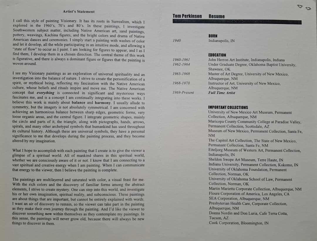 【一点物】トム・パーキンソン/Tom Perkinson スカイウォーカー 原画