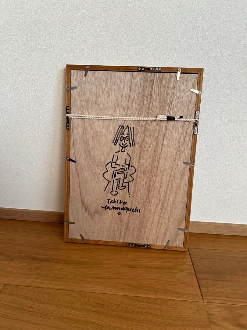 山口一郎　原画　Sサイズ　花HANA 黄緑色