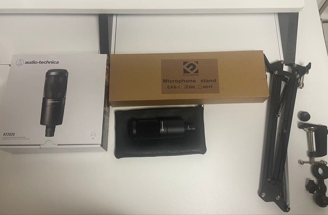 audio-technica AT2020 とスタンドアーム