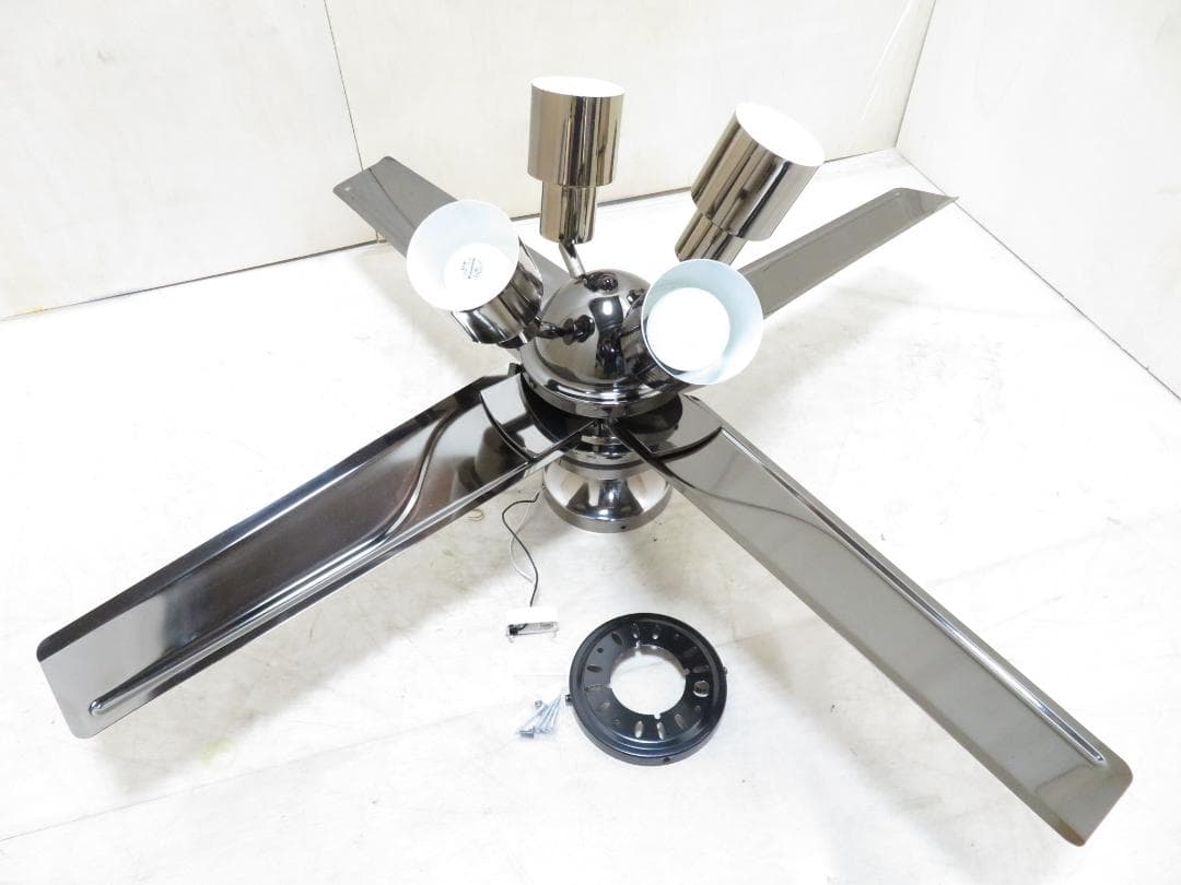 ロウヤ ヒロトス 4灯 シーリングファンライト LED対応 メタリック