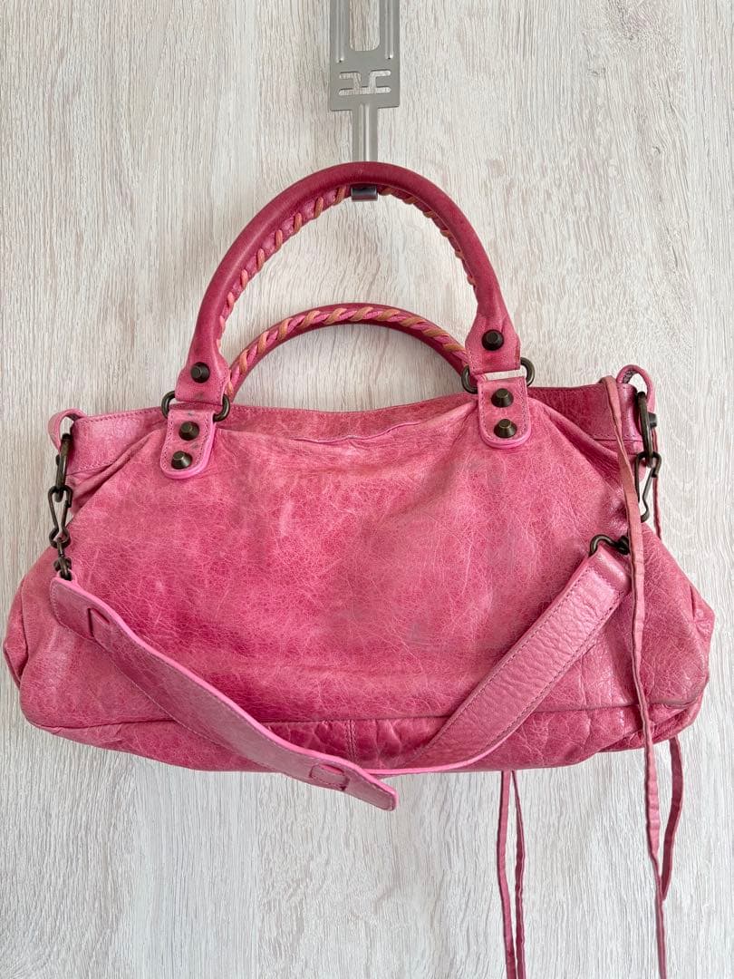 バレンシアガ　シティ　2wayバッグ　ピンク