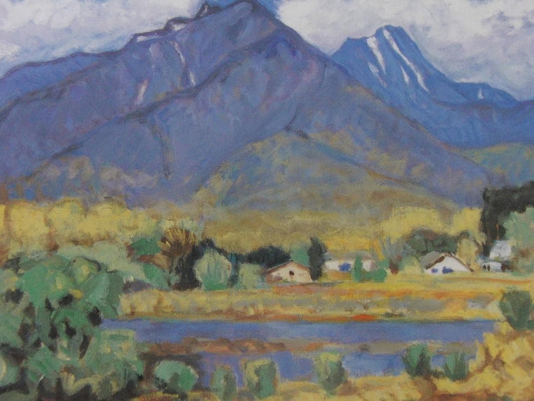 吉田良一、【水ぬるむ】、希少な額装用画集より、新品額装付、状態良好