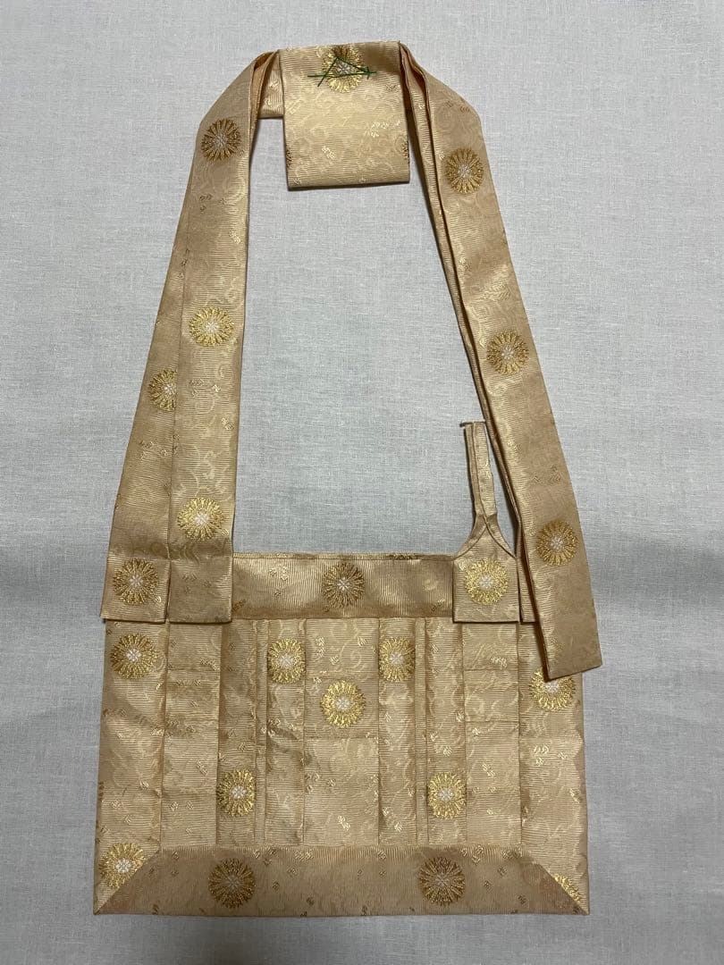 正絹　金紗　薄橙　曹洞宗　9寸絡子