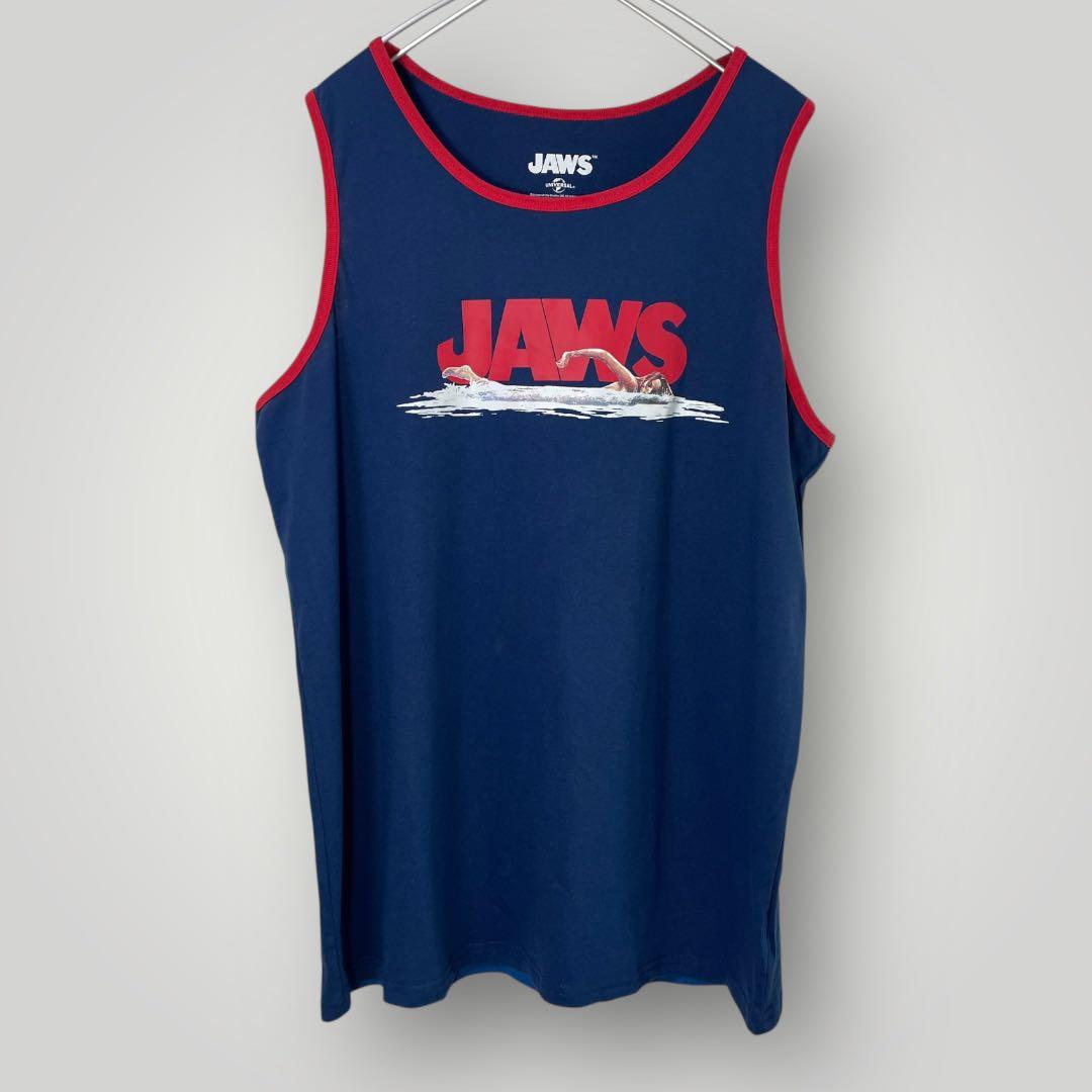 【希少】公式ライセンス JAWS ジョーズ タンクトップ 両面プリント 美品 Ｌ
