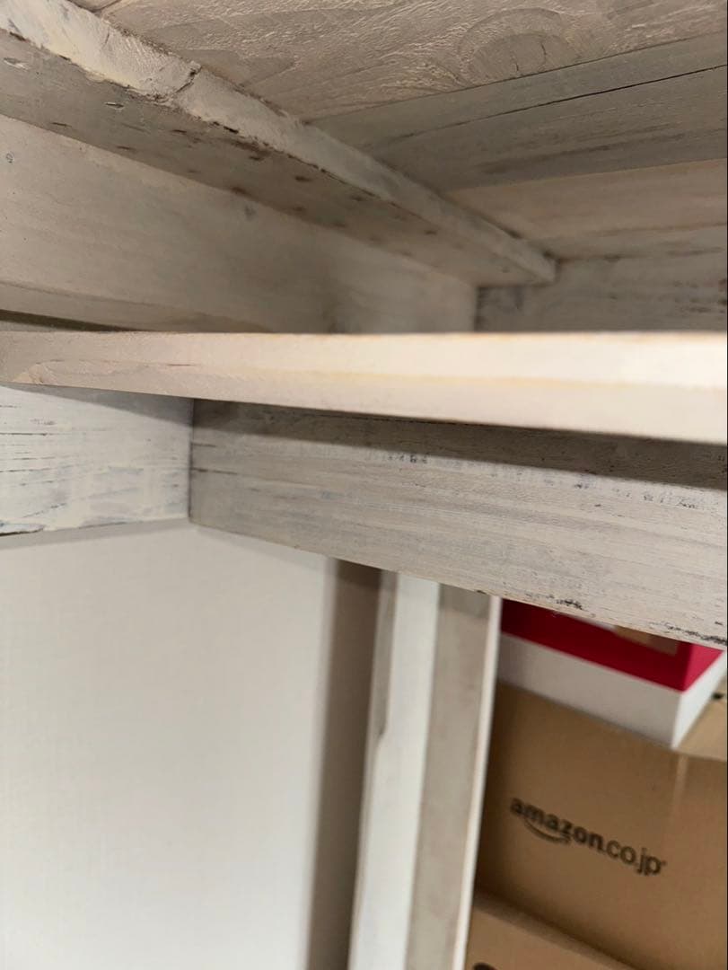 ホワイトペイントアンティーク風　ダイニングテーブル