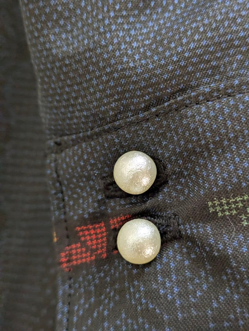 着物リメイク 大島紬 正絹　楽ちん細見えすっきりワンピース ジレ