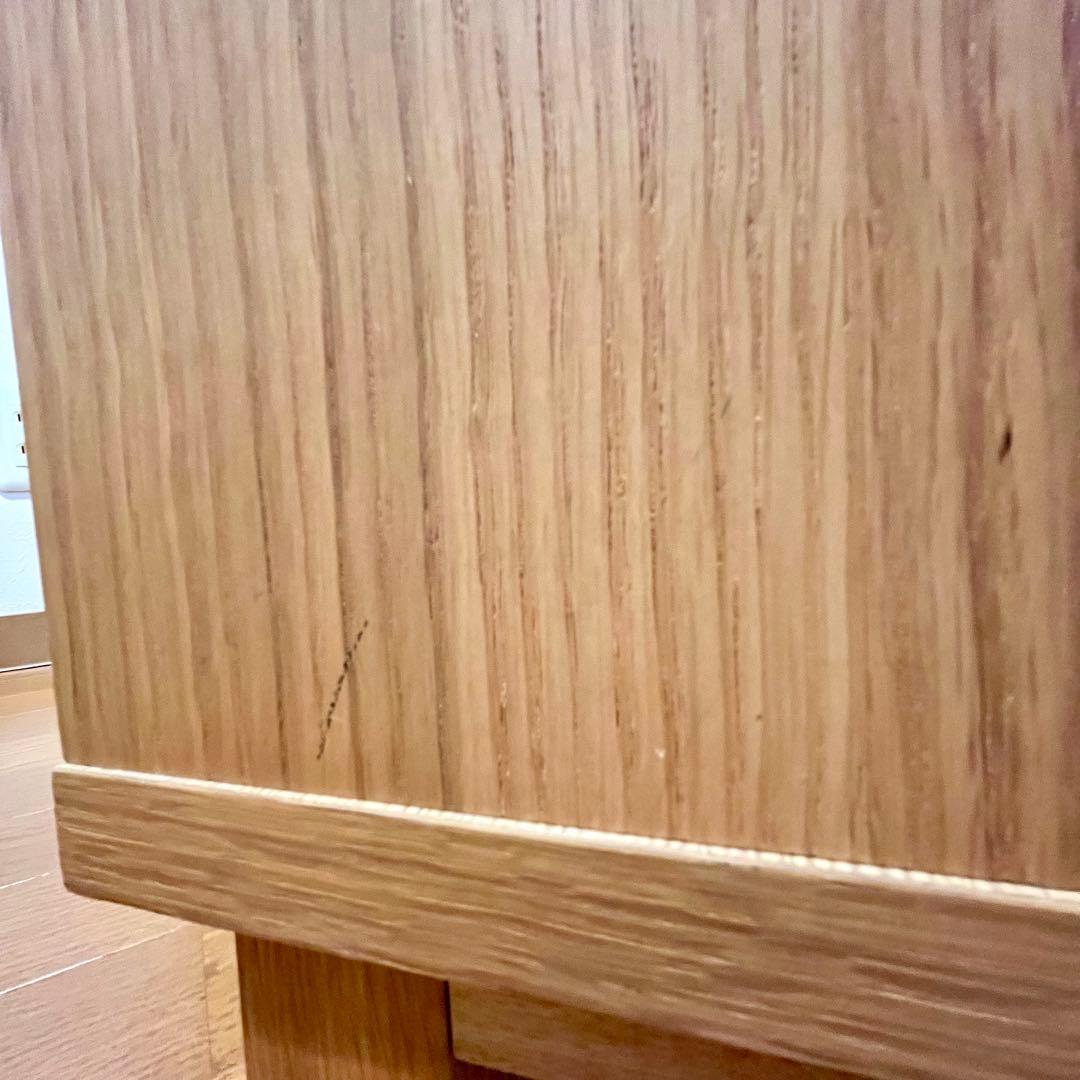 無印良品 オーク材 AVボード テレビ台 幅110cm 引き出し付き ナチュラル