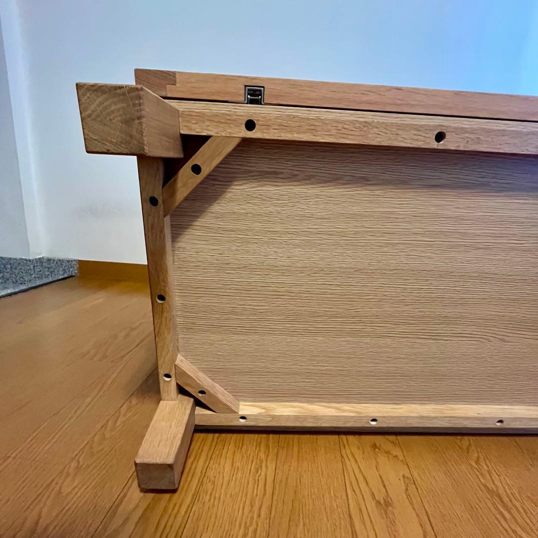 無印良品 オーク材 AVボード テレビ台 幅110cm 引き出し付き ナチュラル