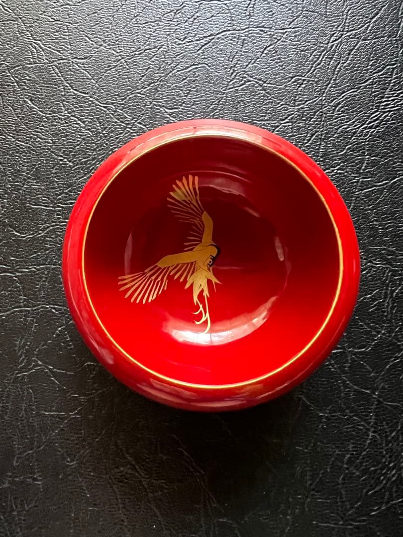 川連漆器／きのこ酒杯5点＋サイコロ