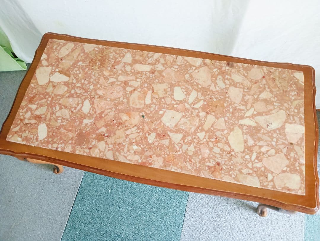 イタリア製  センターテーブル大理石 アンティーク【家財おまかせ便 配送予定】