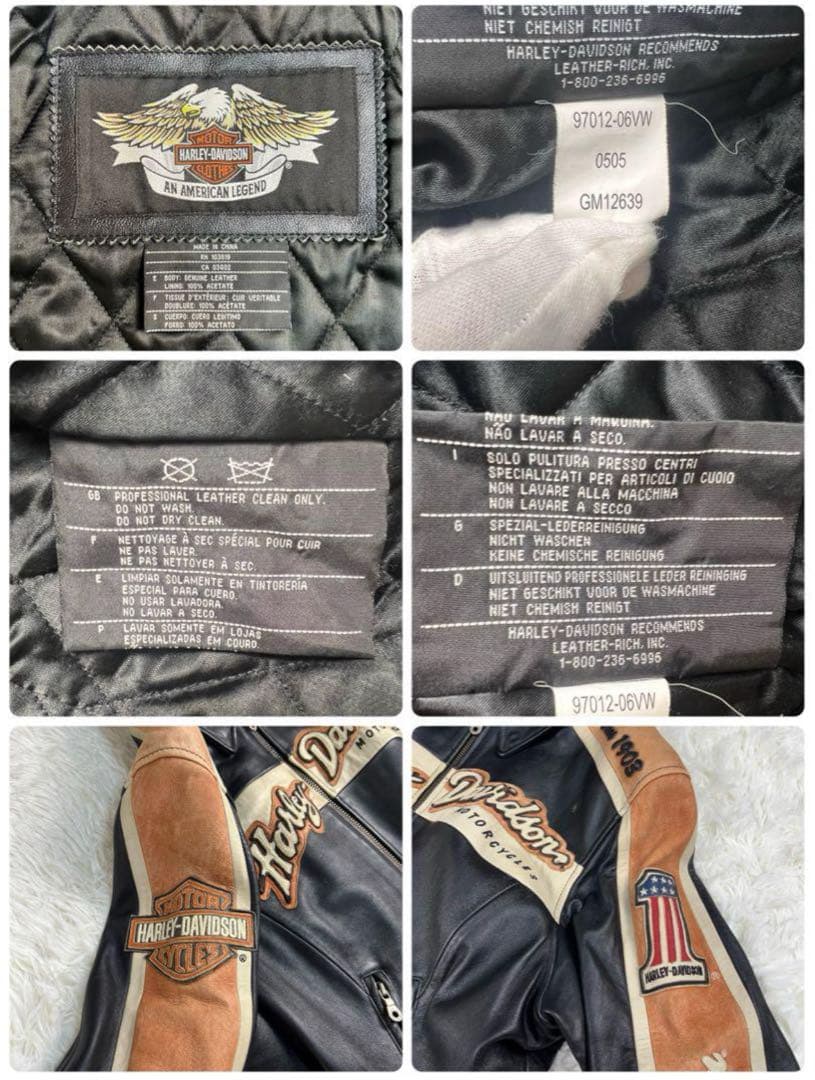 ハーレーダビットソン レザージャケット メンズ シングルライダース
