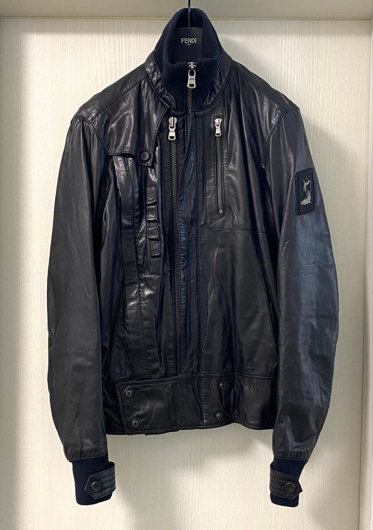 【定価16万円】 DIESEL レザーライダース