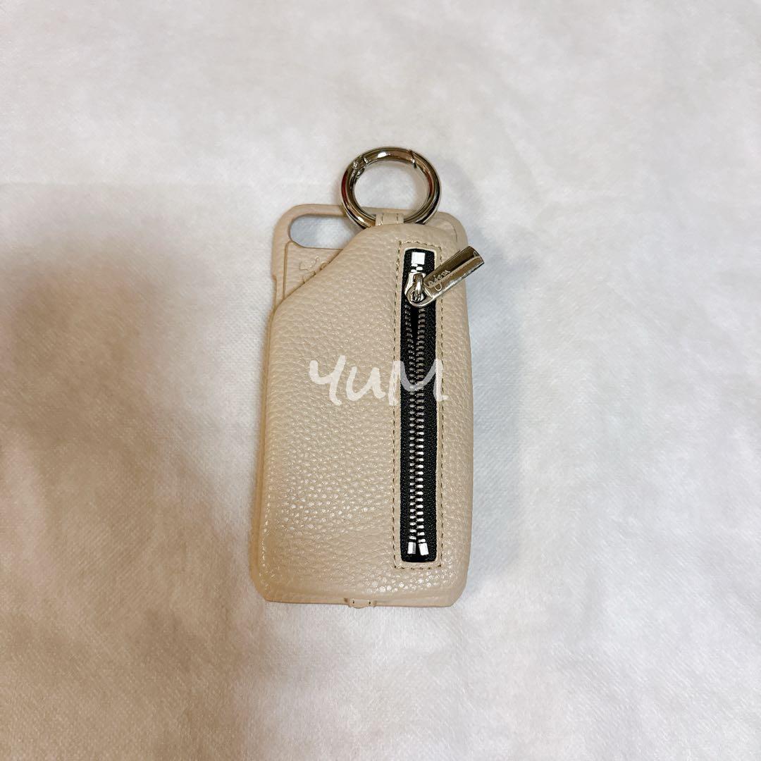 ajew iPhone7 ケース ハードケース beige カード収納ケース