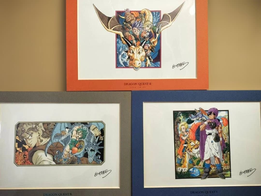 鳥山明　ドラゴンクエスト30周年記念　4　5　6　複製原画