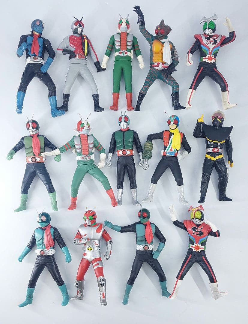 バンダイ ソフビ魂 14点セット 約17cm ソフビ フィギュア 現状品