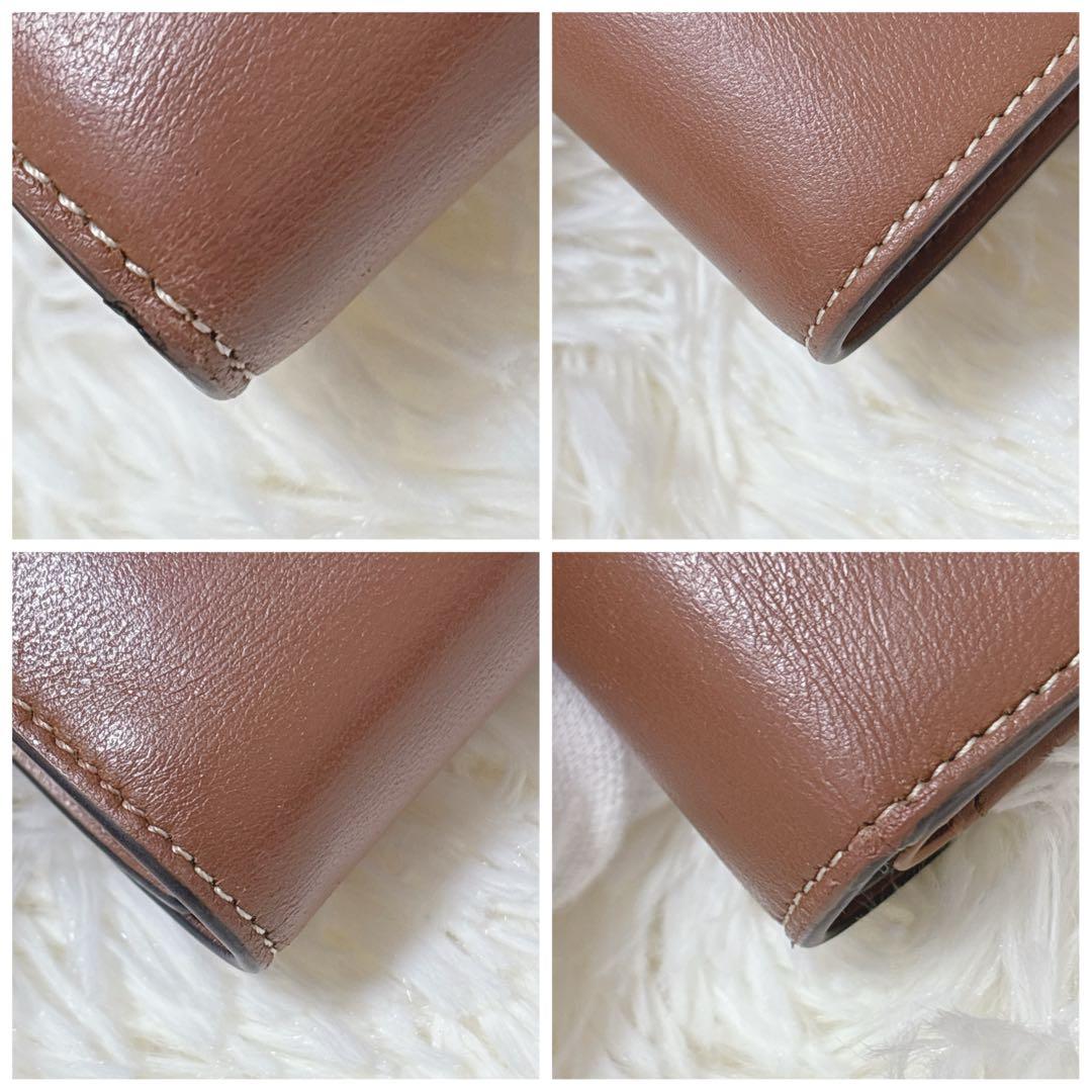 極美品✨CELINE トリオンフ スモールフラップウォレット 三つ折り ブラウン