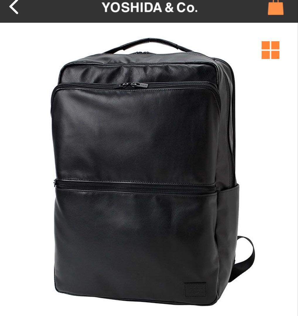 牛革製 PORTER TIME BLACK DAYPACK PC 15inch