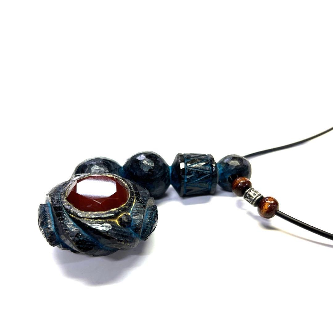 激レア　アイヌコタン　西田智三さん　天然石ペンダント　水晶　クリスタル　赤瑪瑙